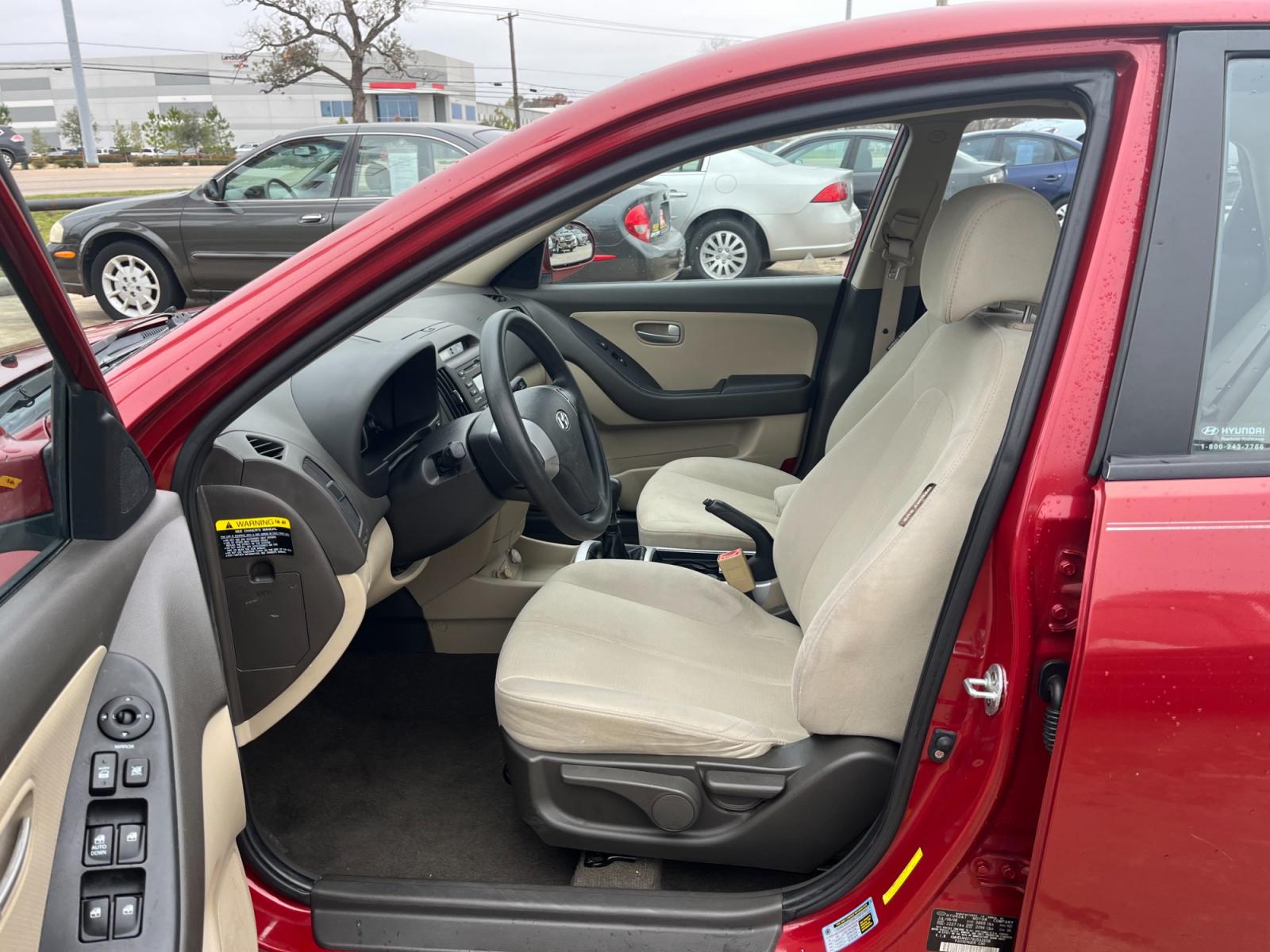 2008 red /TAN Hyundai Elantra GLS (KMHDU46D78U) with an 2.0L L4 DOHC 16V engine, Manual transmission, located at 14700 Tomball Parkway 249, Houston, TX, 77086, (281) 444-2200, 29.928619, -95.504074 - Photo #8